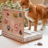 スクラッチャー猫のスクラッチラップトップはふわふわした「マウス」インタラクティブなおもちゃ、ソーシャルメディアの子猫のおもちゃの猫のスクラッチパッドの上の足