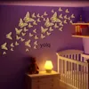 Party Decoration 12Pcs/Lot 3D Hollow Butterfly Wall Sticker Butterflies Decals DIY Home Removable ral Wedding Kids Room Window Decors JY0995H24229