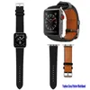 Bracelets de rechange en cuir marron foncé compatibles avec Apple Watch Iwatch Ultra 49 mm, 45 mm, 44 mm, 42 mm, 41 mm, bracelet de rechange en alligator vintage pour montre intelligente série 8