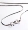 Whole Sale6Sizes Available Real 925 Sterling Silver Necklacesスリムシンチェーンネックレス女性チェーンキッズジュエリー14-32 "Colier2921168