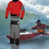 Maillots de bain pour femmes Kayak Combinaison sèche pour hommes Tissu imperméable Latex sur le cou et le poignet Bateau de rivière d'eau blanche en attente de haute qualité