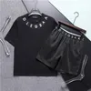 Tute da uomo Tuta casual manica corta con cerniera risvolto polo e pantaloncini set per uomo streetwear tuta da jogging 2 pezzi estiva