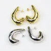 5 par retro metalliska örhängen slät metallkrok form enkel kreativ design mode vackra kvinnor smycken 30717 240219