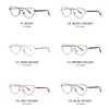 Lunettes de soleil Cadres Lunettes d'ordinateur Lunettes Femmes Lunettes Mode Prescription Myopie Cat-Eye Bleu Lumière Coupe Cadre Optique Charnière Or