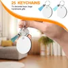 Storage Bottles 100Pcs MDF Sublimation Blanks Keychain Bulk With Key Ring Double-Sided For DIY Craft Making