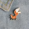 New Exquisite Fox Brooch Clothing Accessories Cartoon Cute Enamel Clip Anti Slip Buckle