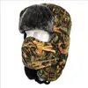 Berets Cap Für Männer Frauen Winter Jagd Hut Bionic Camouflage Wandern Caps Outdoor Thermische Warme Ohr Winddicht