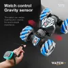 Cars Latest 4WD remote control stunt car 2.4G wireless RC drift car LED lights watch gesture sensor rotating children's toy gift