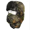 Berets Cap Für Männer Frauen Winter Jagd Hut Bionic Camouflage Wandern Caps Outdoor Thermische Warme Ohr Winddicht