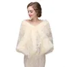 Cms09 futra nowożeńca ukradła styl vintage Faux Fur Winter Wedding Płaszcz Płot ślubny Wrap Futro Małże Stole ślubne Cap 7601480