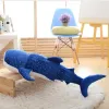 Cushions 150cm Large Size Soft Shark Plush Toy Big Creative Blue Whale Stuffed Soft Shark Sea Fish Plush Pillow Lovely Children Baby Do