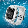 Дизайнерский водонепроницаемый чехол для полной защиты тела с ремешком для Apple Watch 38404244 Спортивный силиконовый ремешок-браслет для iWatch Series 4 5 3 DesignerT4IXT4IX
