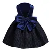 Set di abbigliamento Vestito da principessa per ragazze Abiti per bambini Abiti da cerimonia di compleanno Fiore Backless Bowknot Bambino per costumi di nozze per feste