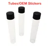 Custom Printing Customize Packaging Bottles Glass Tubes with Lids Screw Caps Empty OEM Label