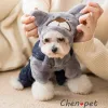 Hoodies Zachte hondenkleding Schattig konijntje Hondenkleding voor kleine honden Yorkshire Kerstkleding Kat Hoodie Puppykleding Roze pyjama Hondenjas