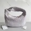 Tote Bag Designer Bottegaly Venettaly Bag Woven Bag Mini Tote Candy and Real Sheepskin Knotted Satchel Cloud Dumplings Knitting Handbag Women Shoulder Bags 201