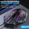 Möss 12800DPI Gaming Mouse 12 Programmerbara nycklar Game Mouse RGB Light Max till 6 nivåer för PC Mac Gun PUBG Laptop