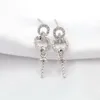 Boucles d'oreilles pendantes minimalistes, vente en gros, boucles d'oreilles en perles d'or 18 carats pour perles 9-12mm