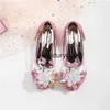 Sneakers Girls Princess Shoes Spring New ldren Show High Heel Shoe Beautiful Girl Transparent Crystal KidsH24229