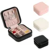 Jewelry Pouches PU Ring Box Portable Earring Necklaces Watch Display Organizer Case Travel Zipper Bracelet Storage Drop