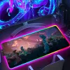 Tapis de souris RGB Anime tapis de souris Xxl extérieur Wilds rétro-éclairage Gamer clavier rétro-éclairé tapis Pc accessoires bureau protecteur tapis souris de jeu