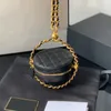 Klassieke Vanity Case Totes Bag Kalfsleer Luxe designer goudkleurige metalen cachettassen Ketting Dubbele rits Crossbody make-uptassen