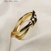 Anéis 18k anéis banhados a ouro para mulher designer anel de casal anel de prata titânio aço incrustado anel de casamento unissex presente de aniversário sem desbotamento 240229