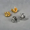 Boucles d'oreilles à aiguille en argent S925 à petit cercle à trois couches en métal avancé, boucles d'oreilles minimalistes et polyvalentes indispensables pour les déplacements quotidiens à la mode