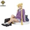 Costumes MRHALLCOS Anime Cosplay Sailors Moons Black Cat Luna Jacket Crystal Costume Halloween JK Party Kid Child Adult Women Plus Size