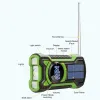 Chargers 8000mAh Solar Radios climáticos de emergência Bluetooth 5.3 Manfla Radios climáticos com lanterna LED Carregador de banco de energia SOS Alarme