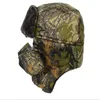 Beretten pet voor mannen dames winterjacht hoed bionische camouflage wandelcaps buiten thermisch warm oor winddicht