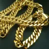 mens 18K 18CT Gold Filled 50 60 70cm Lenght 10mm Width Heavy Cool Necklace N111203u