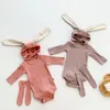 Umorden Kleinkind Baby Jungen Mädchen Kaninchen Hase Strampler Kostüm Body Set Langes Ohr 6–12 Monate 12–24 Monate Pography Ostern Kostüm 240226
