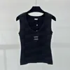 Sports Yoga Tees Knitted Vest Womens Crop Tank Top Fashion Casual Breathable Knits T Shirts Clothes