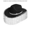 Bérets Femmes Strass Cowgirl Cowboy Chapeau Large Bord Diamant Glitter Western Cosplay