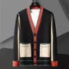 New Hotsales 2024 High Quality Luxury Men's Sweaters Fall Winter Brand Fashion Knit Cashmere Cardigan Sweater Korean Style Mens Trendy Cardigans Jacket Men Clothes