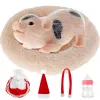 Bambole 4,72 pollici Maialino in silicone pieno BPAFree Morbido silicone Maiale Bambola Realistica Reborn Baby Maialino Maiale Giocattolo Regalo per bambini per la decorazione domestica