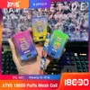 Original ATVS WARSHIP Box 18000 Puffs Disposable Vape 18K 750Mah Type-C Charging 25Ml With Battery Display Screen 16 Flavors 0% 2% 5% E Cigarettes