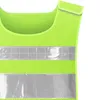Motorcycle Apparel Reflective Vest High Visibility Construction Gear Walking Running Hiking Work Biking Mesh Cloth With Strips Adults