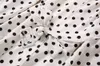 2024 Spring Summer Polka Dot Print Women's Dress Sltand-Collar Zipper Sashes Long-Sleeve Woman's Casual Long Dresses AS041