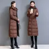 Parkas Femme Manteaux À Capuche Rouge Canard Vers Le Bas Manteau Zipup Coupe-Vent Noir Trench Long Rembourrage Veste Femme Parka Matelassé Rembourré Froid