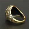 2pcs / lot nouvelle conception d'ancre d'or cool anneau en acier inoxydable 316L style motard hommes vente bande parti style punk ring245z