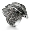 Joyería Retro con personalidad de Hip Hop, anillo de águila a la moda de Plata de Ley 925, anillo de boda para mujer, anillo de boda para hombre, regalo 2230
