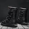 Ботинки 2024, зимние мужские британские кожаные локомотивы, винтажные рыцарские ботинки унисекс, Zapatos мужские большие размеры
