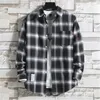 Camicie uomo Abbigliamento per adolescenti Youngers plaid manica lunga causale plaid studente top taglia piccola 240223