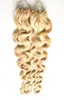 Färg på P27613 Virgin Malaysian Body Wave Hair Loop Micro Ring Hair 200g 100 Human Micro Pärla Links Machine Made Remy Hair Exte8252896