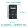 Radio Portable Radio Mini Pocket FM DAB+ Digital Display Stereo Receiver Backbellitt LCD Byggt Batterisupport Kalender