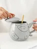 Mugs Cartoon Cute Elephant Mug Student Couple Breakfast Milk Cup Creative Men's And Women's Gift Ceramic Water