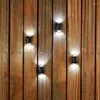 Lampada da parete 2LED solare per esterni ovale superiore e inferiore Ip65 impermeabile cortile balcone giardino layout villa decorazione luce notturna