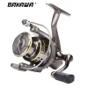 Reels BAKAWA Metal Spool Spinning Fishing Reel 8007000 Series Feeder Wheel 5.2:1 Rotating Coils Tackle Carrete Carp Pesca